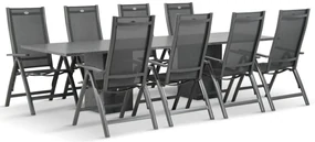 Tuinset 8 personen 300 cm Aluminium/Textileen /Aluminium/textileen Grijs Hartman Royal