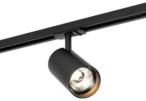 Moderne Spot / Opbouwspot / Plafondspot zwart voor railsysteem 1-fase 70mm - Iconic Jeana Luxe Modern GU10 rond Binnenverlichting Lamp