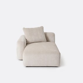 Linker longchairelement, voor modulaire bank, in jacquard chenille, AMAD