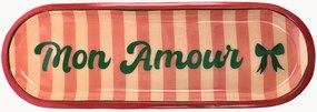 Serveerplateau Mon Amour met mangohouten basis