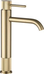 Wastafelkraan Rea Lungo Stripe Brush Gold