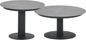 Garden Impressions Liam loungetafels - donker grijs - centostone Napoli sand