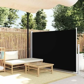vidaXL Tuinscherm uittrekbaar 140x500 cm zwart