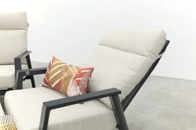 Lagos verstelbare 5-zits stoel-bank loungeset - Antraciet