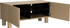Mat Tv-meubel Met Strepen Zand 120 Cm - 120x40x55cm.