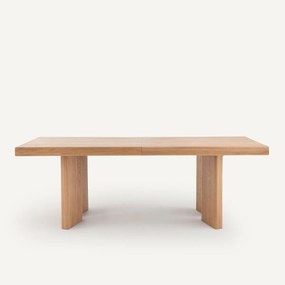 Tafel met verlengstukken in massief eik, Olaga