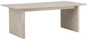 Eettafel Met Geribbelde Poten Beige - 100 X 200cm.
