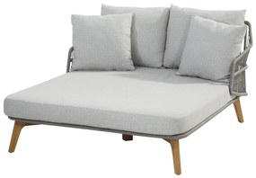 4 Seasons Outdoor Ancora 2-persoons daybed Teak Silver Grey * SALE *  Ligbed    antraciet weerbestendig