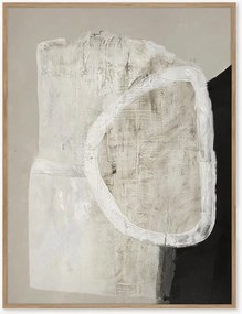 Handgeschilderd ingelijst canvas Art White Stone