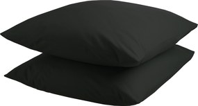Kussensloop 2 stuks– 100% natuurlijk katoen – 2x 60×70 – zwart