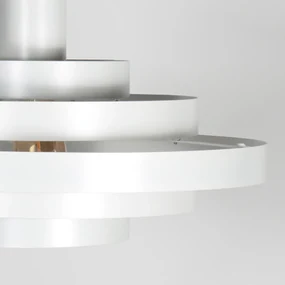 Retro hanglamp wit rond - Halo Cirque Retro E27 Binnenverlichting Lamp
