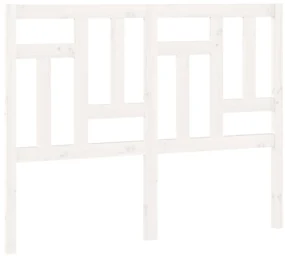 vidaXL Hoofdbord 125,5x4x100 cm massief grenenhout wit