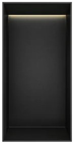 Hotbath &MORE Inbouwbox of inbouwnis - 30x15x10 - frameless + LED - Geborsteld zwart PVD BOX015FLMBP