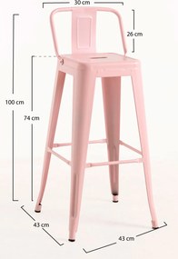 Set 4 Krukken Torix Rugleuning