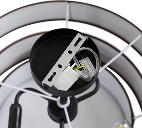 Moderne plafondlamp bruin 45 cm 3-lichts - Drum Trio