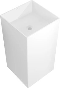 Mexen Xola-2 vrijstaande wastafel van conglomeraten 45 x 45 cm, mat wit - 26594500