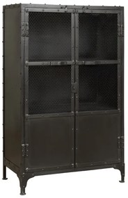 Zwart Metalen Kast Industrieel - 76x40x122cm.