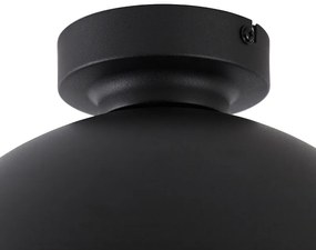 Industriële plafondlamp zwart met goud 28 cm - Magnax