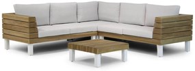 Hoek loungeset  Teak Old teak greywash 5 personen Lifestyle Garden Furniture Seashore