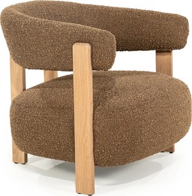 Armleuningstoel Boucle Bruin