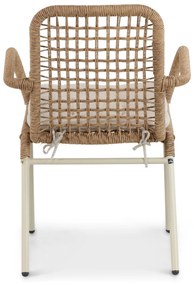 Tuinset 4 personen 120 cm Aluminium/rope Taupe Lifestyle Garden Furniture Catalone/Vienna