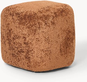 Hoge teddy bouclé poef Wolke
