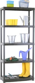 Practo Home plasti rack 081 zwart - Opbergrekken - 40x85x185cm