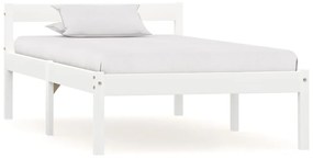 vidaXL Bedframe met 2 lades massief grenenhout wit 90x200 cm