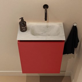 Mondiaz Ture DLux toiletmeubel 40cm fire met wastafel opalo rechts zonder kraangat