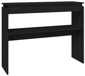 vidaXL Wandtafel 102x30x80 cm spaanplaat zwart