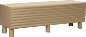 Zandkleur Tv-meubel Met Grote Ribbels 180 Cm - 180x40x55cm.