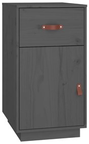 vidaXL Bureaukastje 40x50x75 cm massief grenenhout grijs