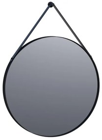 BRAUER Onyx spiegel - 70 rond met zwarte ophangband en zwart geborsteld frame SP-ON70ROOZ