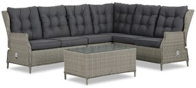 Hoek loungeset 6 personen Wicker Grijs  Garden Collections New Castle