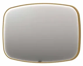 INK SP31 spiegel - 120x4x80cm contour in stalen kader incl dir LED - verwarming - color changing - dimbaar en schakelaar - geborsteld mat goud 8409862