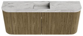 Mondiaz Joya DLux 105cm toiletmeubel ronding links/rechts dusk met wastafel faye midden zonder kraangat glace