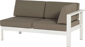 4 Seasons Outdoor| Cosmo 2 seater left arm white      Wit weerbestendig