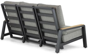 Stoel en Bank Loungeset 5 personen Aluminium/teak Grijs  Osmen Manly