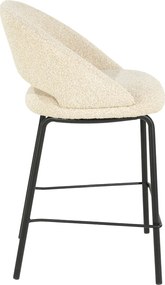 By-Boo Nido Barkruk Met Zwart Onderstel Beige