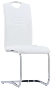 vidaXL Eetkamerstoelen 4 st kunstleer wit