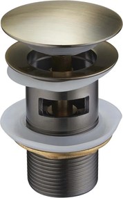 Mexen click-clack plug rond met overloop, antiek messing - 79920-40