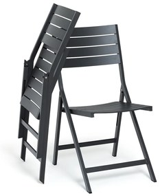 Set van 2 stoelen in aluminium, Zapy