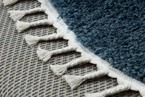 Tapijt BERBER 9000 ROND blauwrand ,  Barber , marokkaanse shaggy