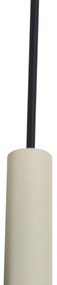 Modern railsysteem met 3 hanglampen beige met zwart 1-fase - Slimline Keno G9 Scandinavisch Binnenverlichting Lamp