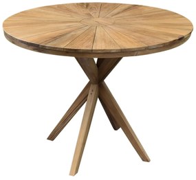 Cairo dining tuintafel 100 cm rond teakhout