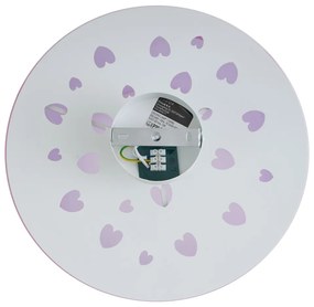 Kinder plafondlamp roze met hartjes - Harrie in Love