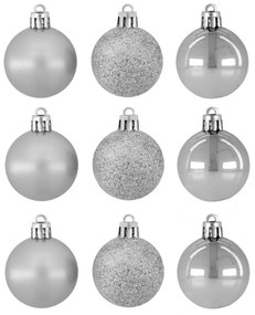 HEMA Kerstballen Ø3.5cm Plastic - 9 Stuks (zilver)