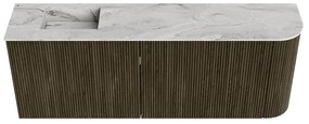 Mondiaz Joya DLux 110cm toiletmeubel ronding rechts shadow met wastafel faye links 1 kraangat glace