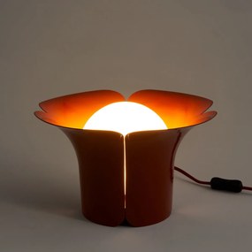 Lamp in tulpvorm, staalmetaal en opaline, Tessen