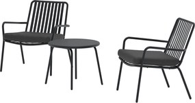 The Outsider Balkonset-tuur-3-delig-zwart-stoelen-tafel-50cm-the-outsider